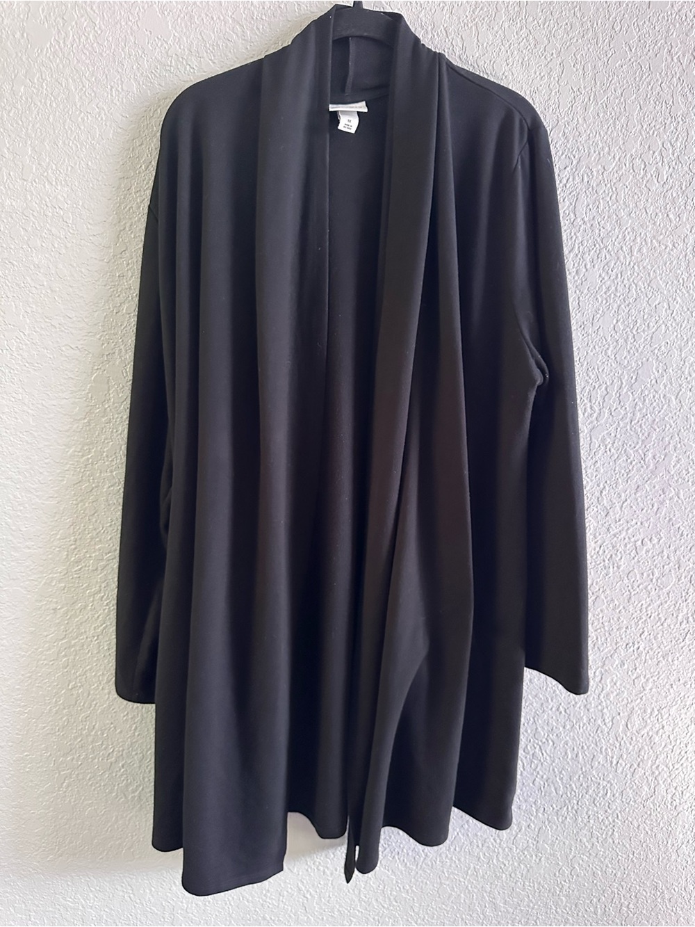 Ava & Viv Black Open Front Duster Cardigan Plus Size 1X